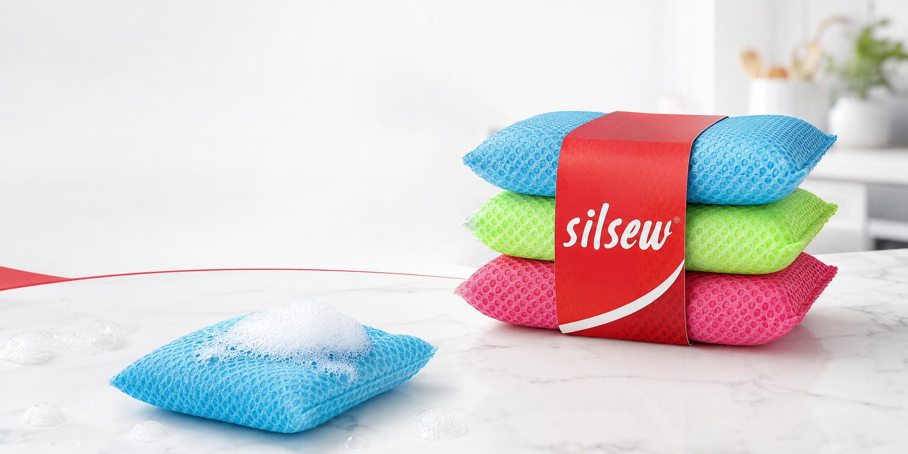 Silsew 3’lü Bulaşık Süngeri Eko Paket