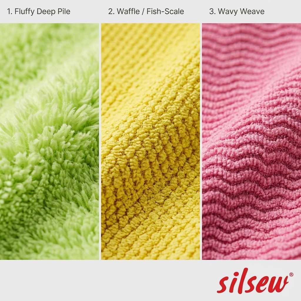 Silsew 3’lü Mikrofiber Karma Temizlik Bezi Seti – Havlu, Cam ve Genel Temizlik Bezleri