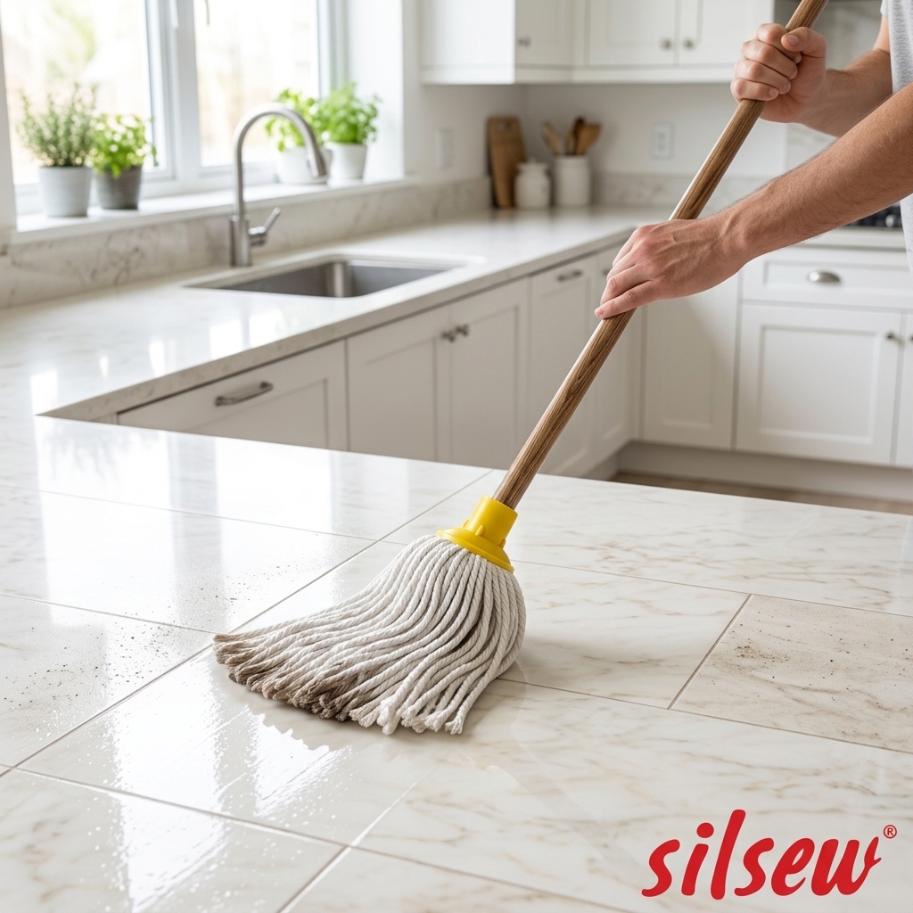 Silsew Pamuklu Saçaklı Mop Yedek Bezi – Klasik Vidalı Paspas Yedek Kafası