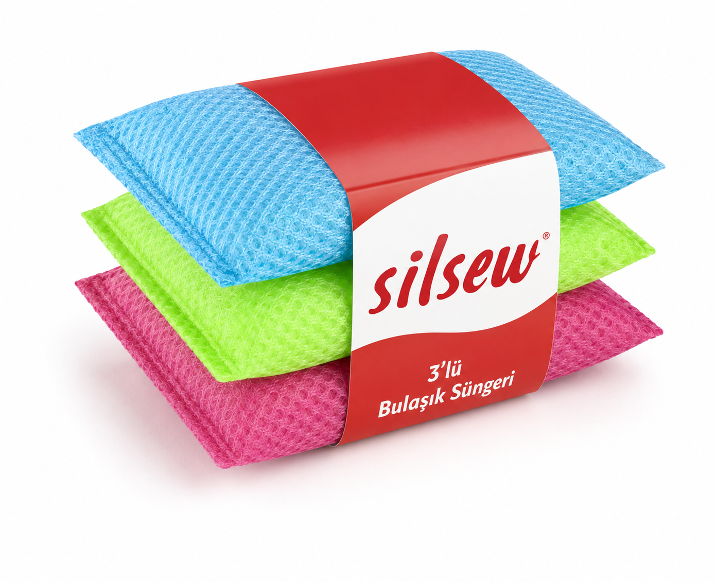 Silsew 3’lü Bulaşık Süngeri Eko Paket