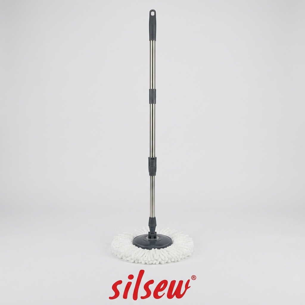 Silsew 360° Dönerli Mop ve Teleskobik Sap Seti – 3'lü Temizlik Seti