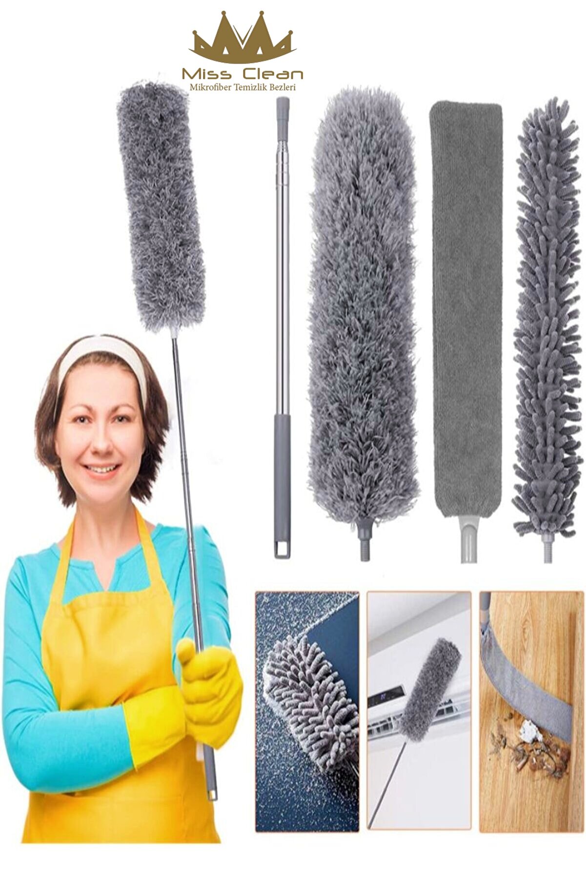Tam Set Toz Alıcı - Güçlü Temizlik ve Pratik Kullanım