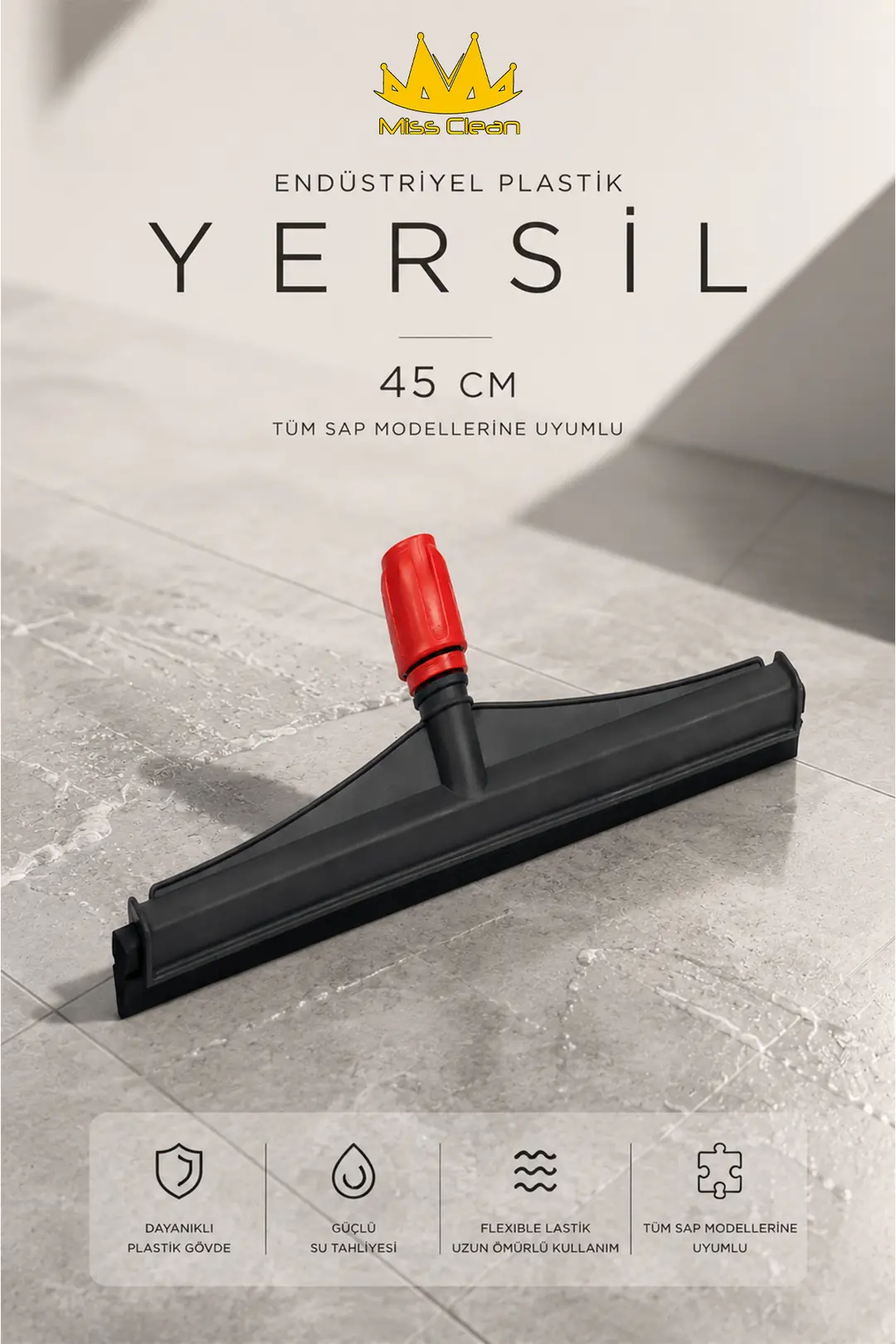 45 cm Endüstriyel Plastik Yersil - Tüm Sap Modelleriyle Uyumlu