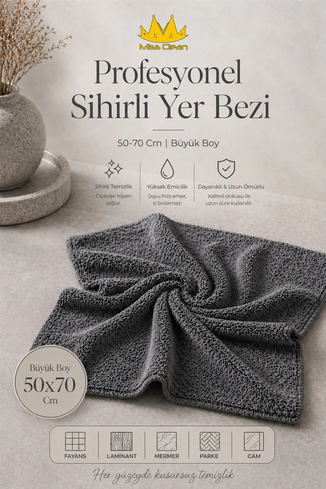Büyük Boy Profesyonel Sihirli Yer Bezi (50-70 cm)
