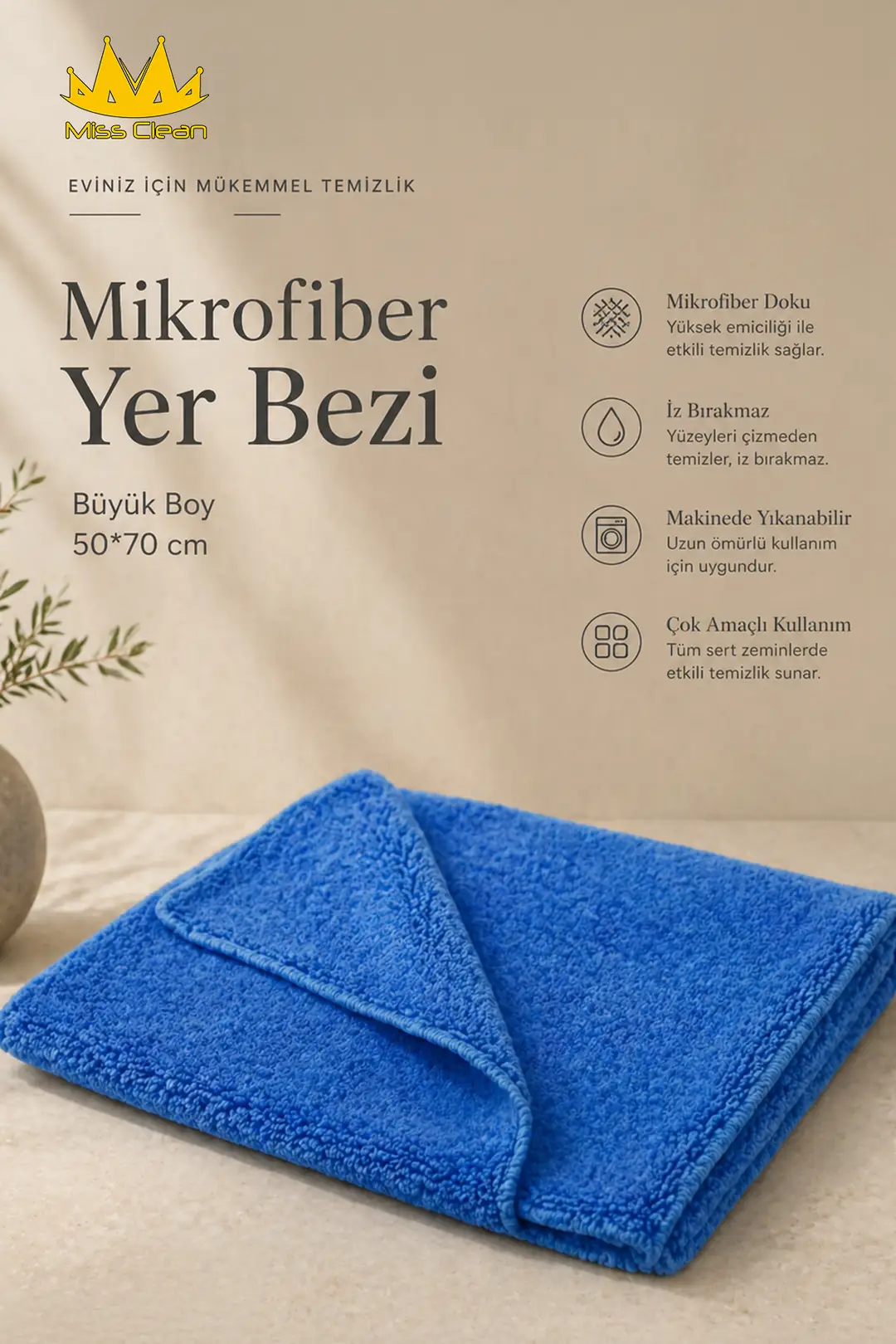 Büyük Boy Yer Bezi - 50x70 cm