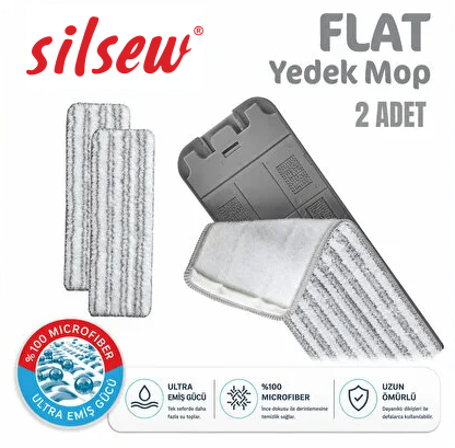 Silsew Proff Mikrofiber Tablet Mop Yedeği 2'li Set